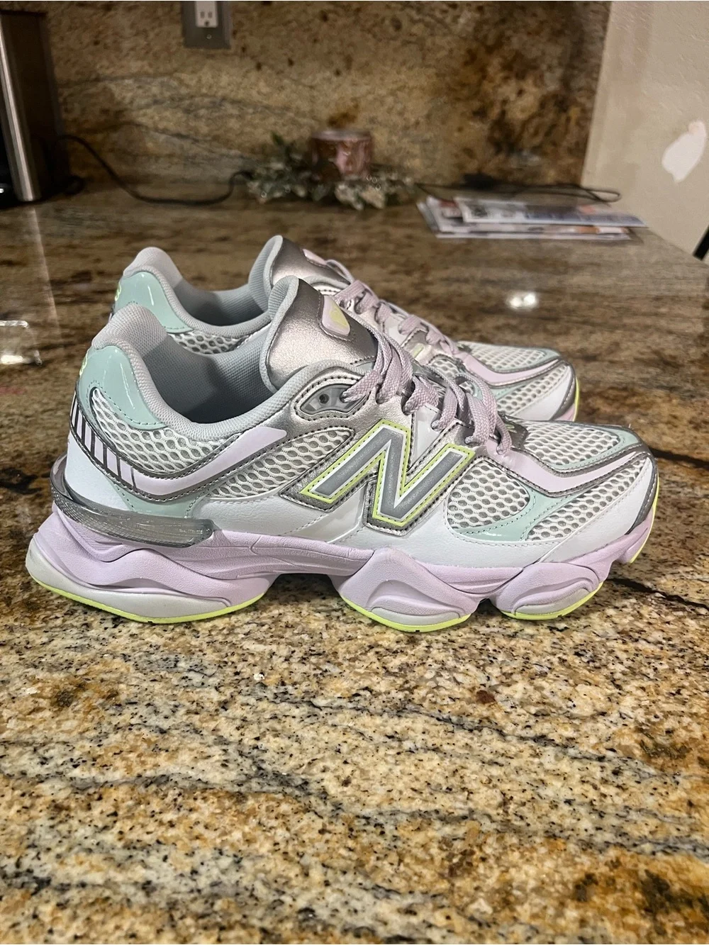New Balance Women's Pastel Mesh Sneakers - Gray, Mint & Lavender Unisex